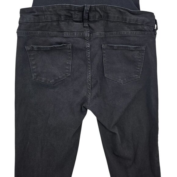 Blanqi Womens 8 Denim Maternity‎ Support Black Skinny Jeans - Picture 6 of 16